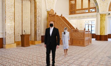 Prezident  “Xanım Fatimeyi Zəhra” məscidində yaradılan şəraitlə tanış olub