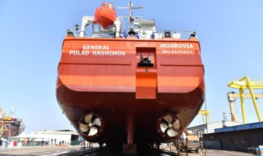 “General Polad Həşimov” gəmisi suya endirilib