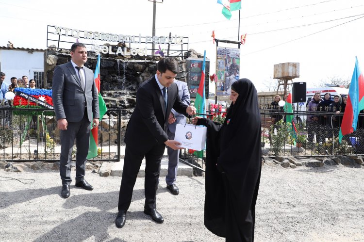 Şəhid bulağının açılışı olub