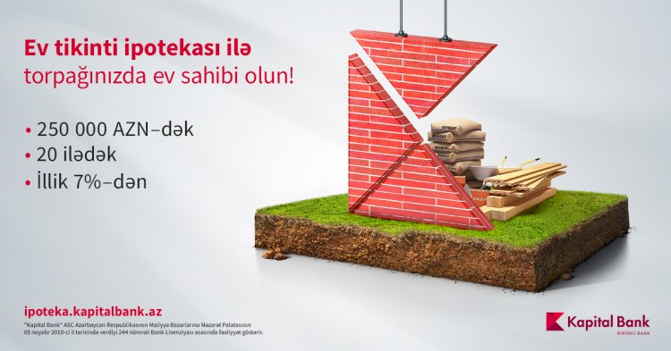 Ev tikintisi üçün ipoteka daha da əlçatan!