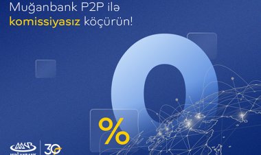 Muğanbank P2P ilə komissiyasız köçürmələr!