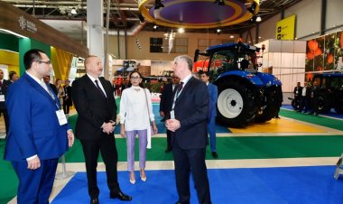 Azərbaycan Prezidenti və xanımı XVI “Caspian Agro” və XXVIII “İnterFood Azerbaijan” sərgiləri ilə tanış olublar