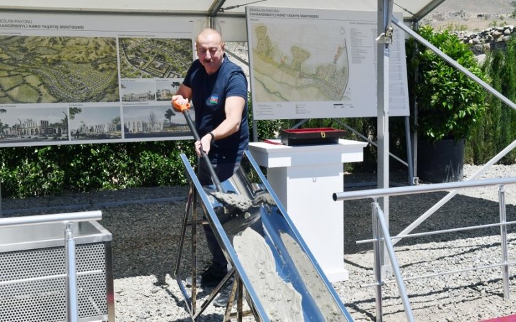 Zəngilanın Cahangirbəyli kəndinin təməli qoyulub