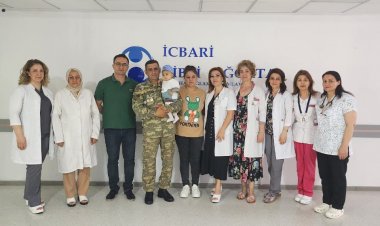 Vətən müharibəsi qazisinin səhhəti ağır olan övladı Uşaq Klinik Xəstəxanasında sağalıb