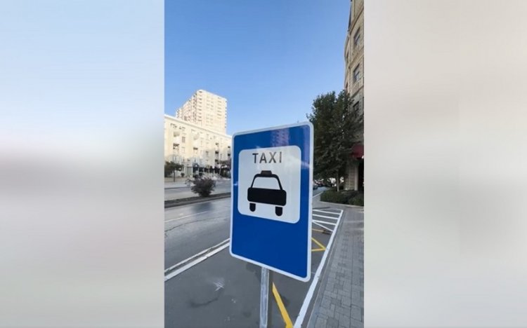 Tbilisi prospektində yeni taksi duracaqları yaradılıb