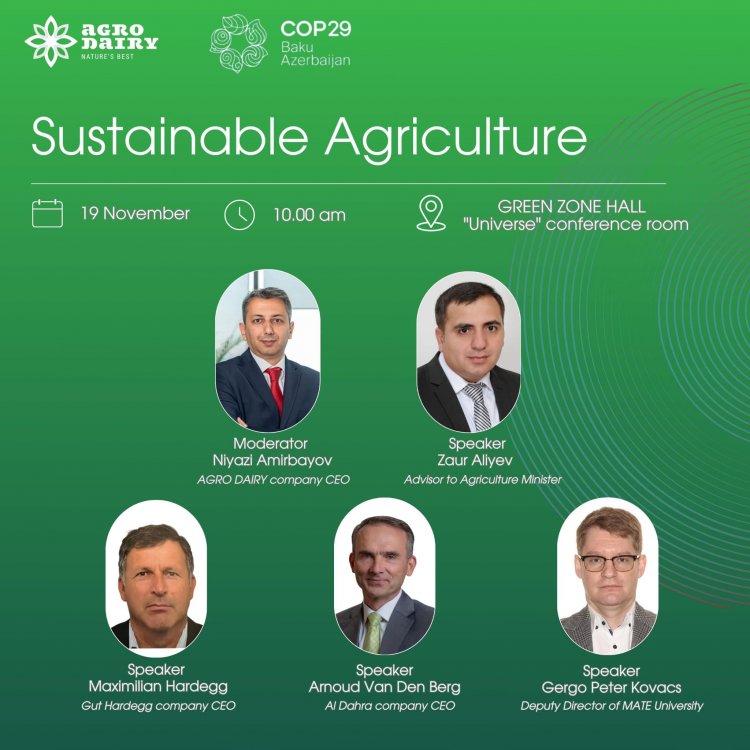 Agro Dairy COP29-da panel sessiya keçirəcək