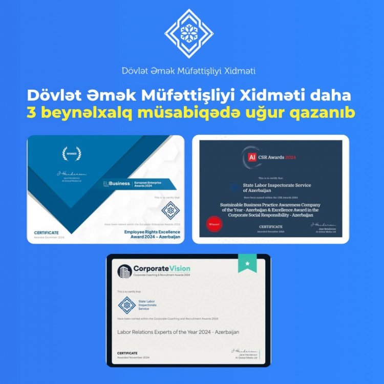 DƏMX beynəlxalq mükafatlara layiq görülüb