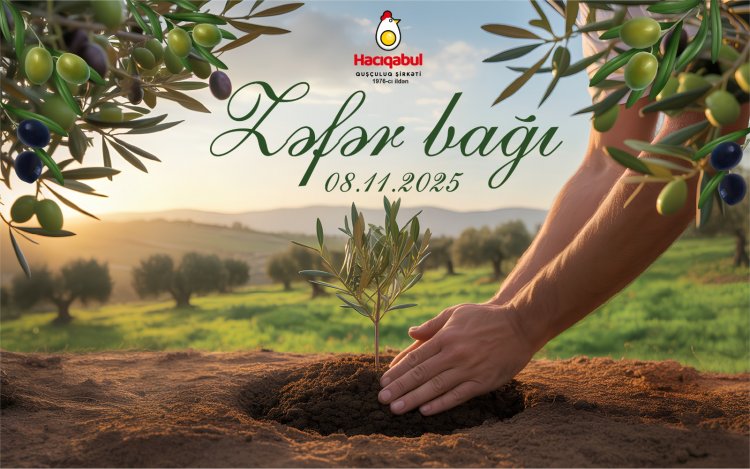 Hacıqabul Quşçuluq Şirkətinin ərazisində Zəfər Bağı salındı